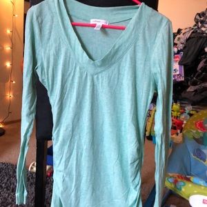 Mint green maternity shirt